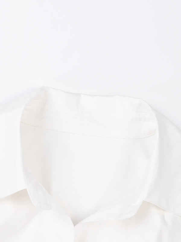 White Collared Midi Dress