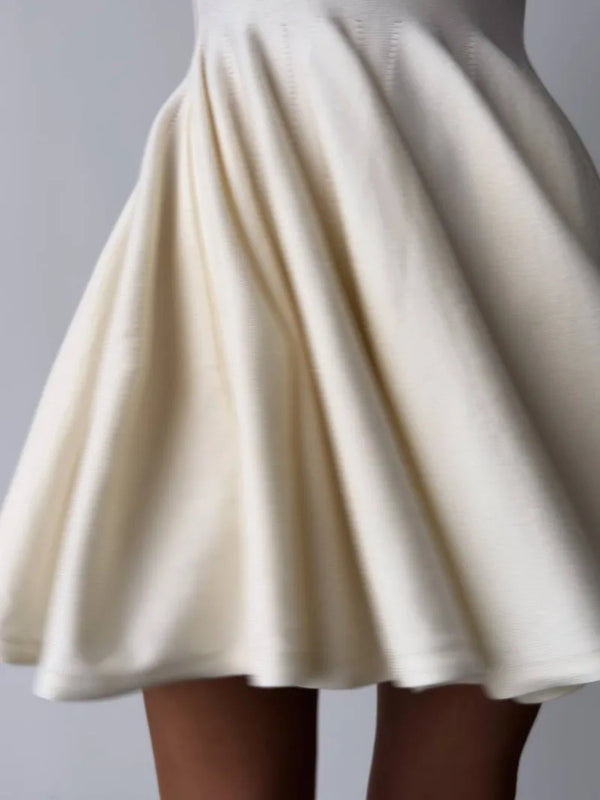 White Knit Midi Dress