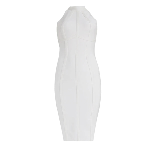 White Linen Dress Midi