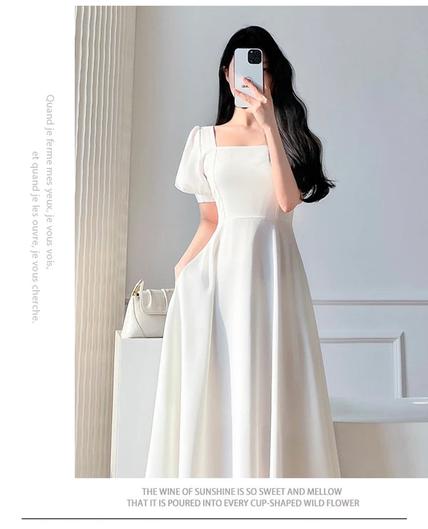 White Maxi Midi Dress