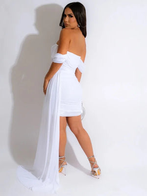 White Midi Cocktail Dress