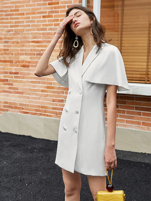 White Midi Dress Short Sleeve