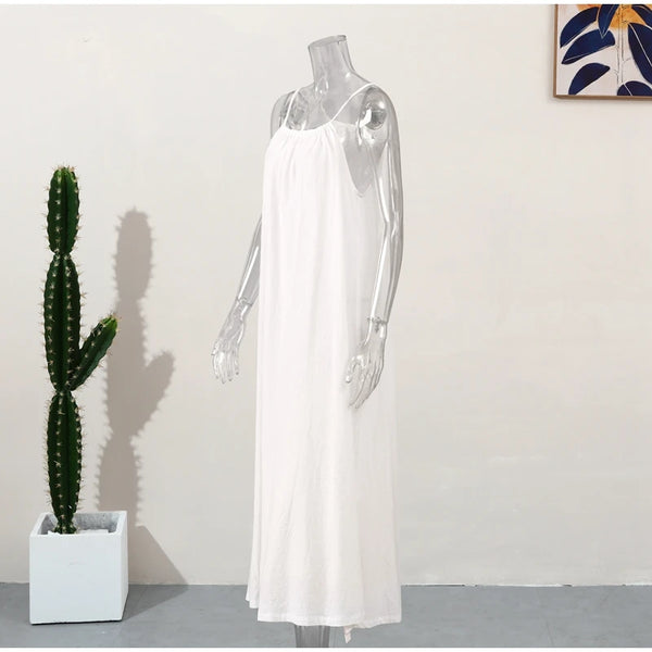 White Midi Halter Dress