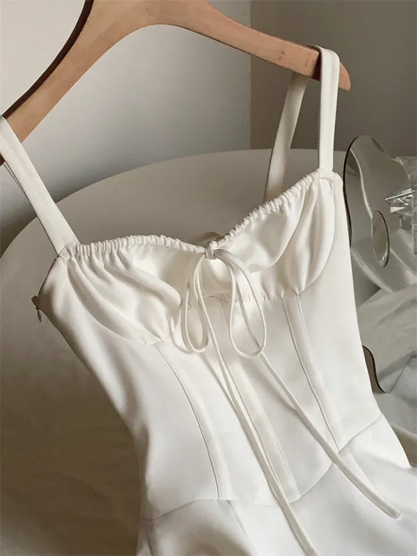 White Midi Sleeveless Dress