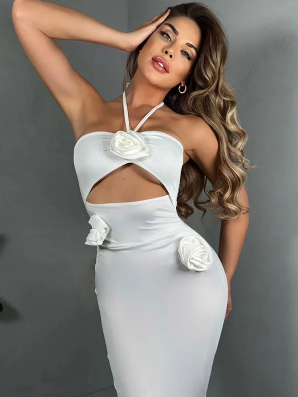 White Midi Spring Dress