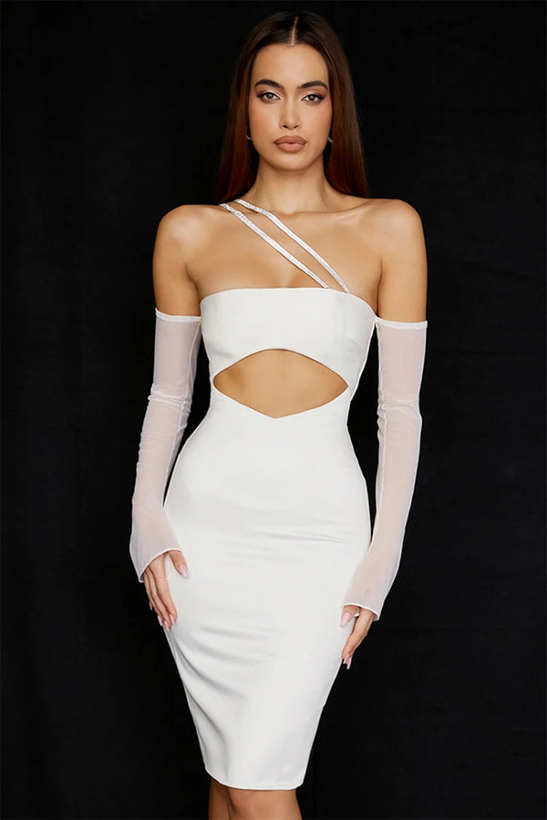 White Off The Shoulder Dress Mid