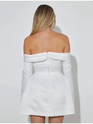White Sheath Midi Dress