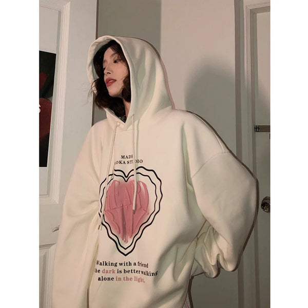 White Y2K Fashion hoodie