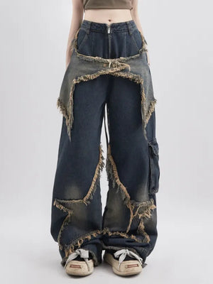 Women Blue Y2k Clothing Jeans