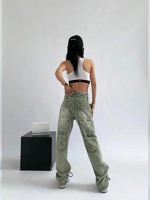 Women's Green Y2K Jeans