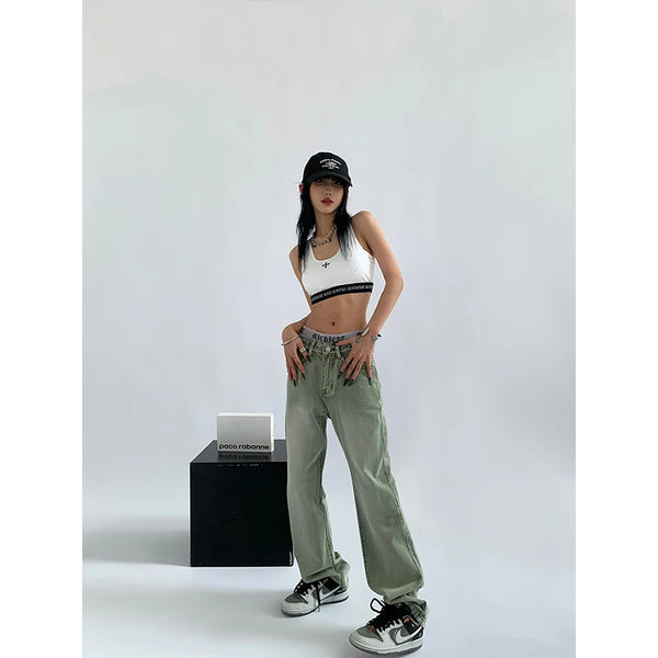 Women's Green Y2K Jeans