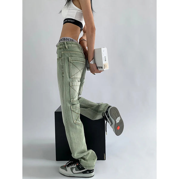 Women's Green Y2K Jeans