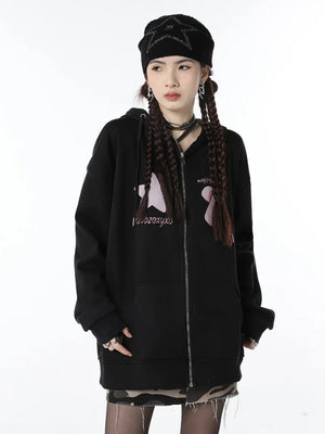 Y2K oversized zip up hoodie