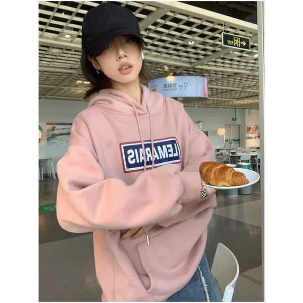 Y2K pink hoodie