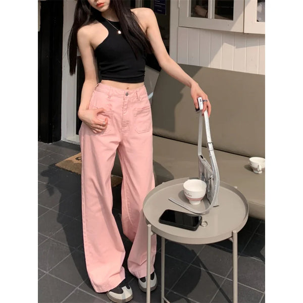 Y2K Pink Jeans for Women jeans
